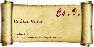 Csóka Vera névjegykártya